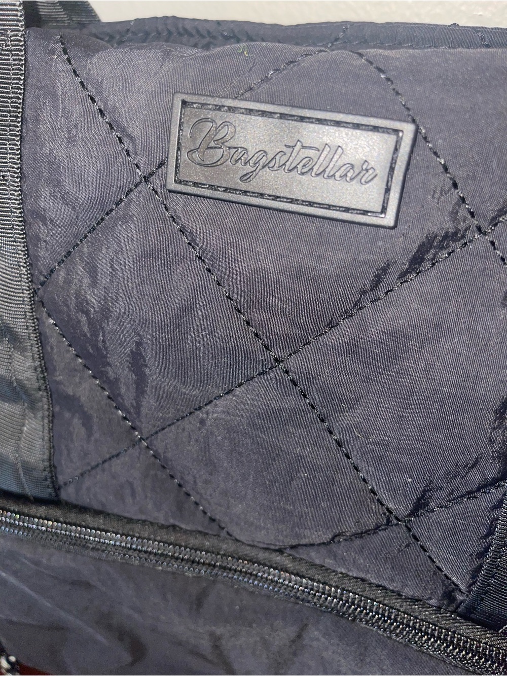 Bagstellar Black Quilted Laptop Tote Interior